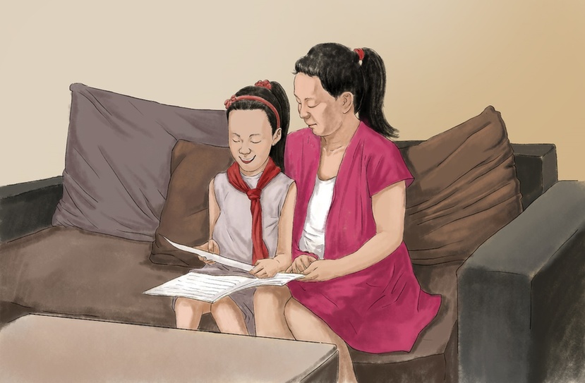 [Those things in China] Random talk | Ten-year-old girl in Sichuan insists on teaching her mother with amnesia to read and write. Foreign netizen: She interprets real beauty.